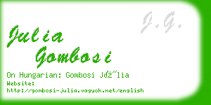 julia gombosi business card